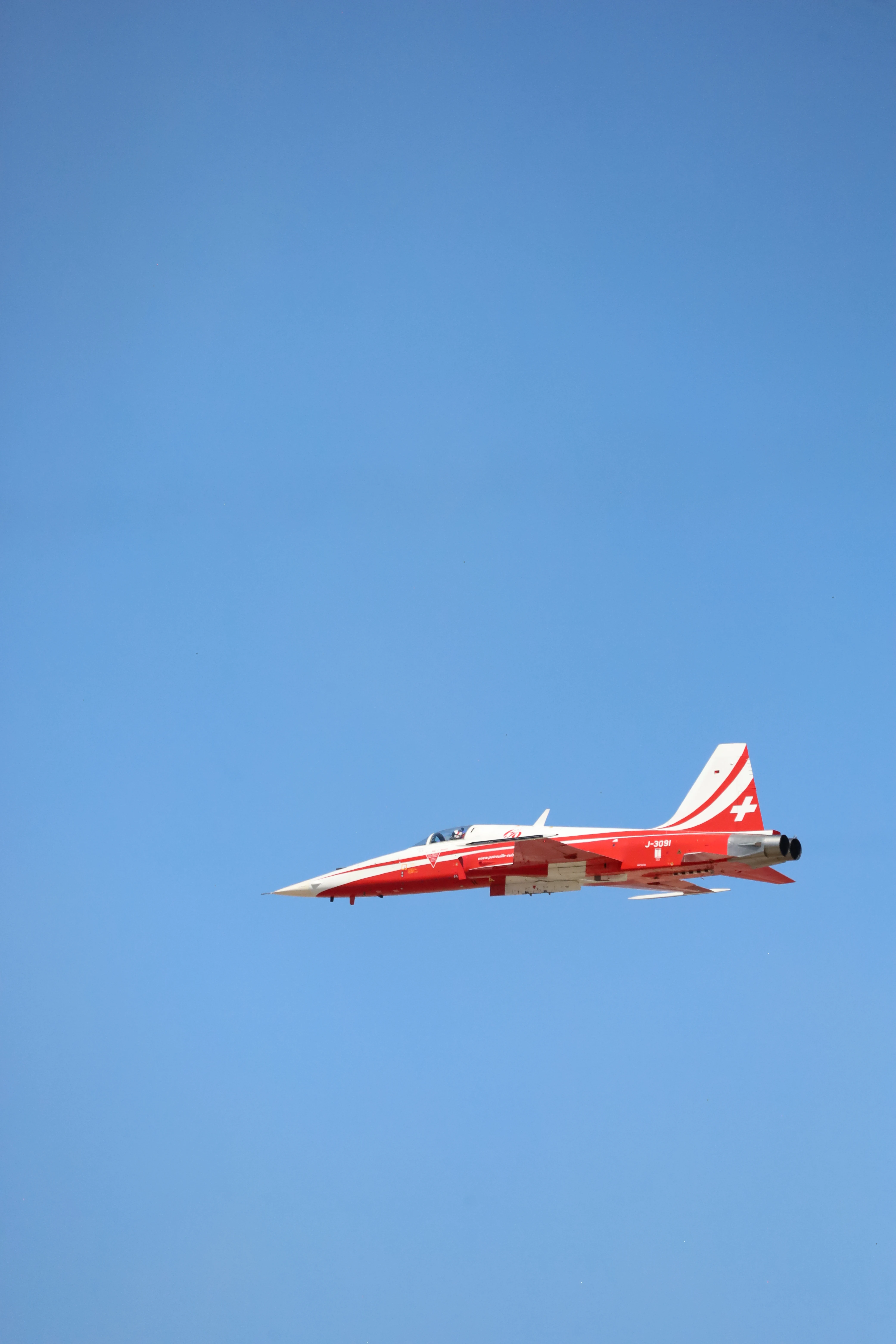 Passagem baixa de avião com fumo colorido em airshow (3)
